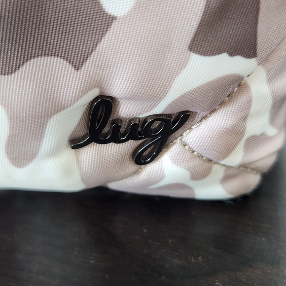 Lug Quilted Camouflage Cosmetic Bag - Brown and Cream - Picture 3 of 6